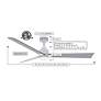 56" Alessandra Matte White and Matte Black LED Ceiling Fan