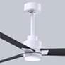 7_56" Alessandra Matte White and Matte Black LED Ceiling Fan more views