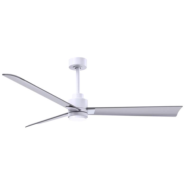 Image 1 56 inch Alessandra Matte White and Nickel LED Ceiling Fan