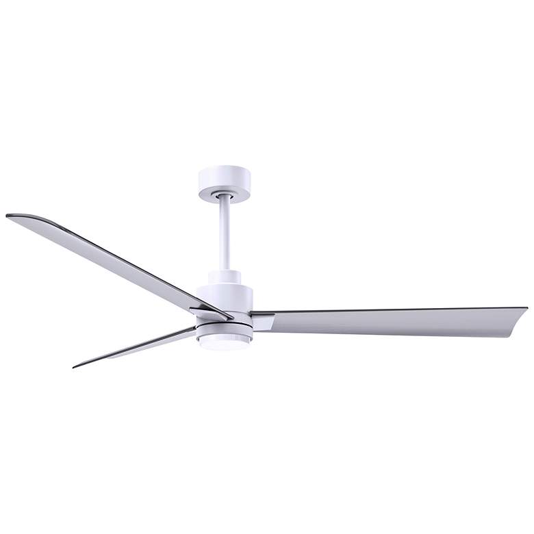 Image 1 56" Alessandra Matte White and Nickel LED Ceiling Fan