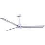 56" Alessandra Matte White and Nickel LED Ceiling Fan