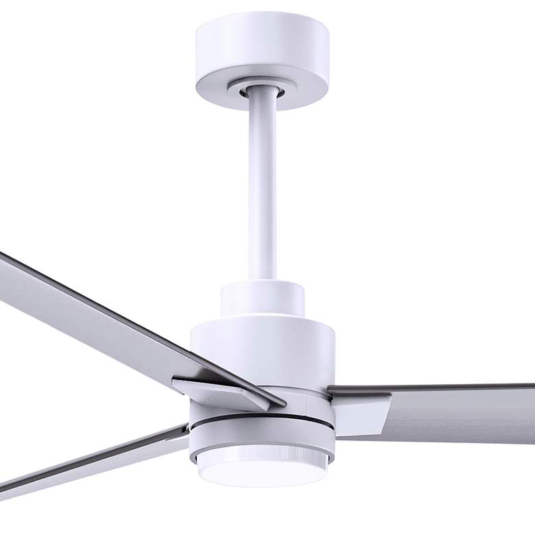Image 2 56" Alessandra Matte White and Nickel LED Ceiling Fan more views