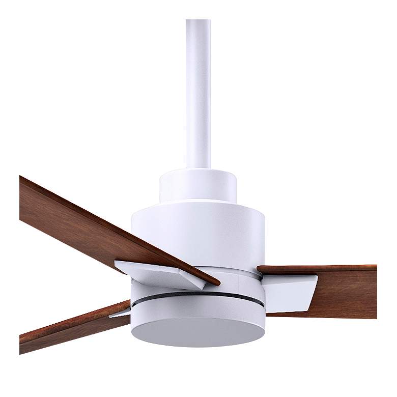 Image 2 56" Alessandra Matte White and Walnut Ceiling Fan more views