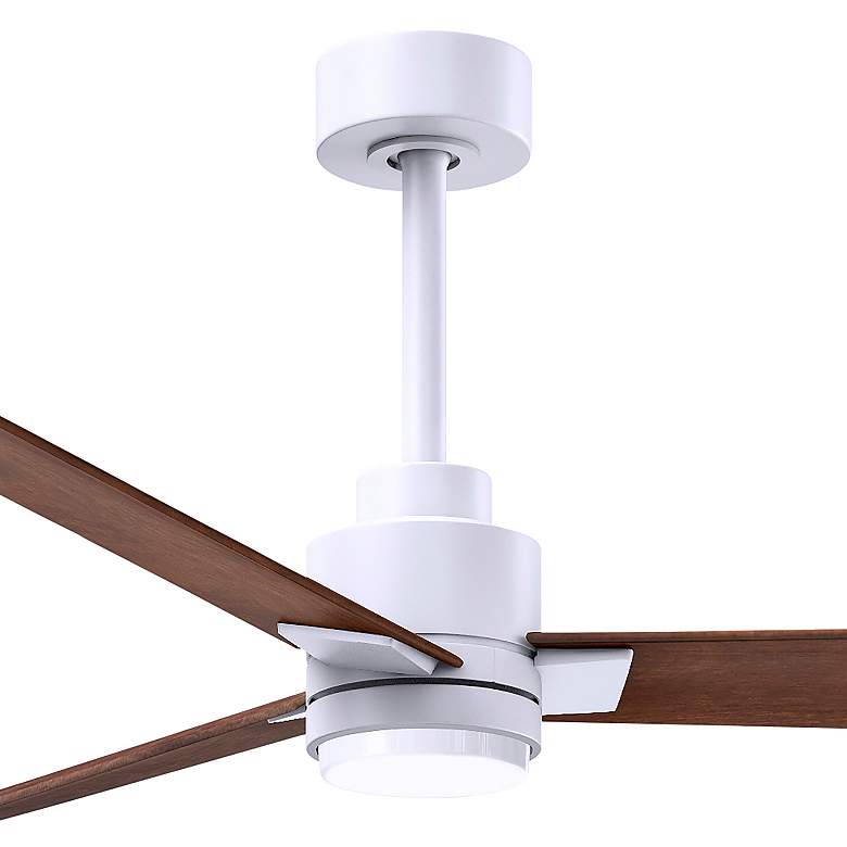 Image 3 56" Alessandra Matte White and Walnut LED Ceiling Fan more views