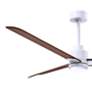 4_56" Alessandra Matte White and Walnut LED Ceiling Fan more views