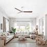 6_56" Alessandra Matte White and Walnut LED Ceiling Fan more views