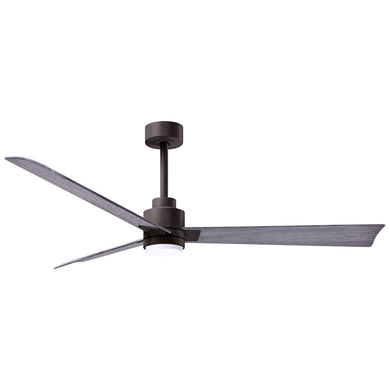 Image 1 56 inch Alessandra Textured Bronze and Barnwood LED Ceiling Fan