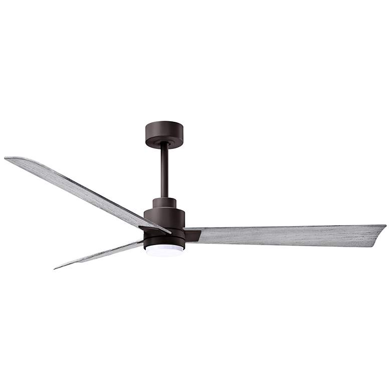 Image 1 56 inch Alessandra Textured Bronze and Barnwood LED Ceiling Fan