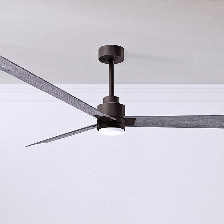 Image 2 56" Alessandra Textured Bronze and Barnwood LED Ceiling Fan