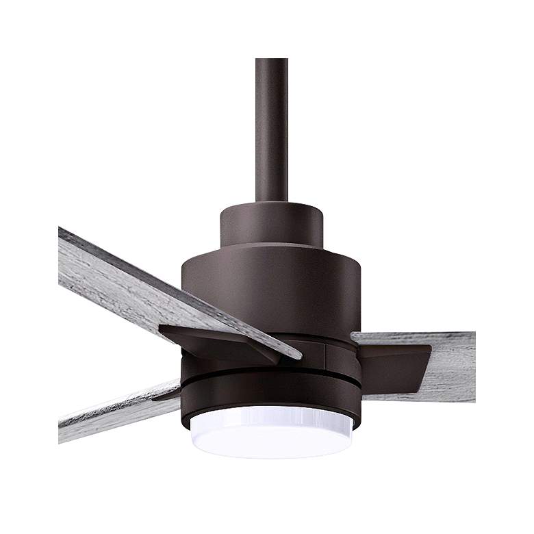 Image 4 56" Alessandra Textured Bronze and Barnwood LED Ceiling Fan more views