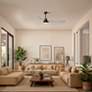 5_56" Alessandra Textured Bronze and Barnwood LED Ceiling Fan more views