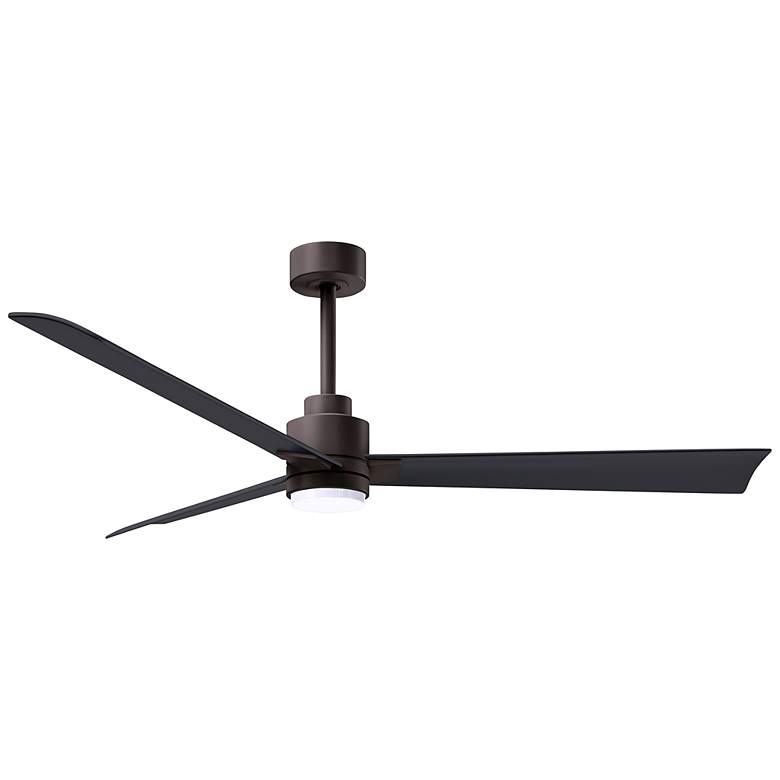 Image 2 56" Alessandra Textured Bronze and Black LED Ceiling Fan
