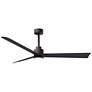 56" Alessandra Textured Bronze and Black LED Ceiling Fan
