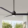56" Alessandra Textured Bronze and Black LED Ceiling Fan