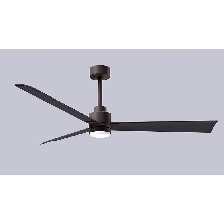 Image 7 56" Alessandra Textured Bronze and Black LED Ceiling Fan more views