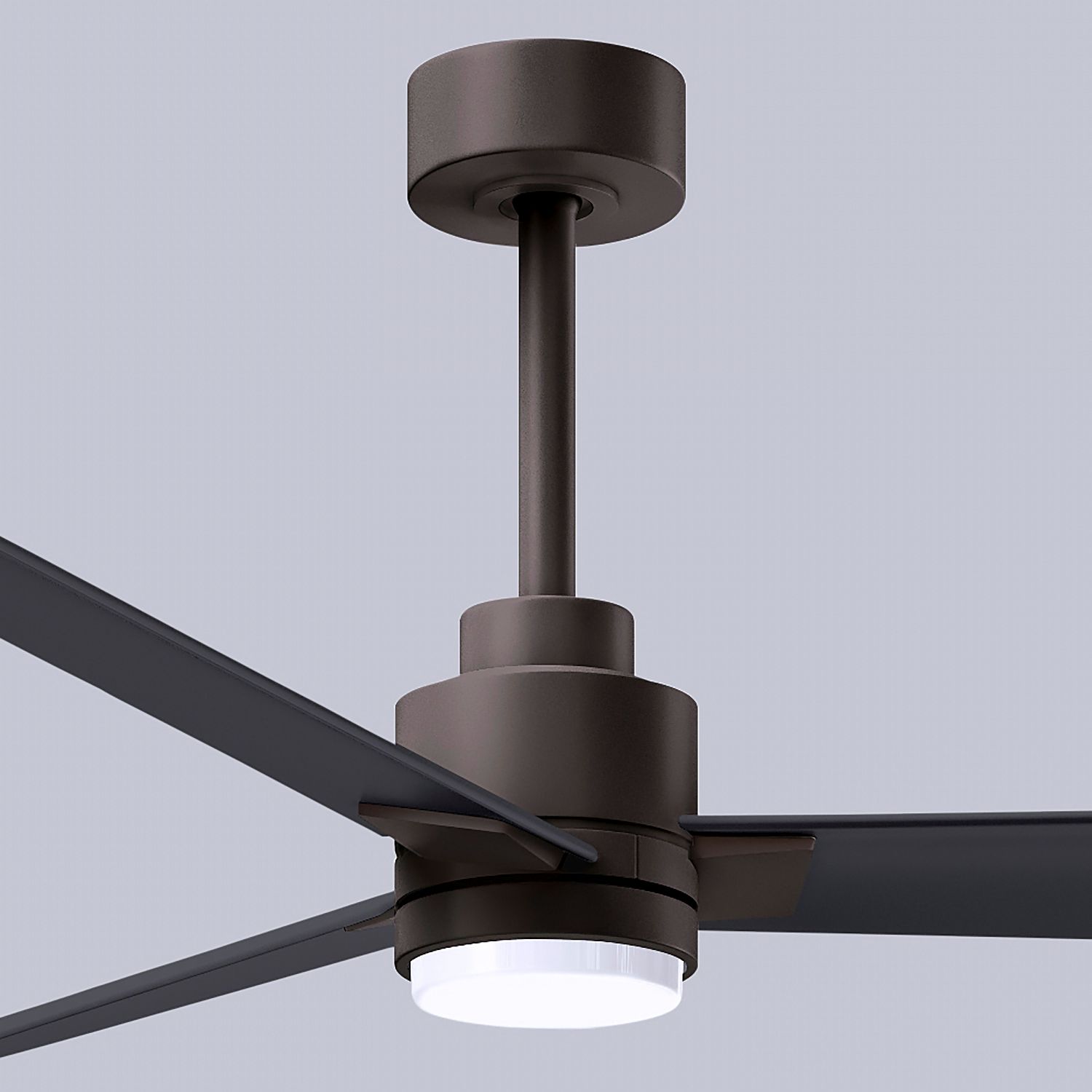 56" Alessandra Textured Bronze and Black LED Ceiling Fan