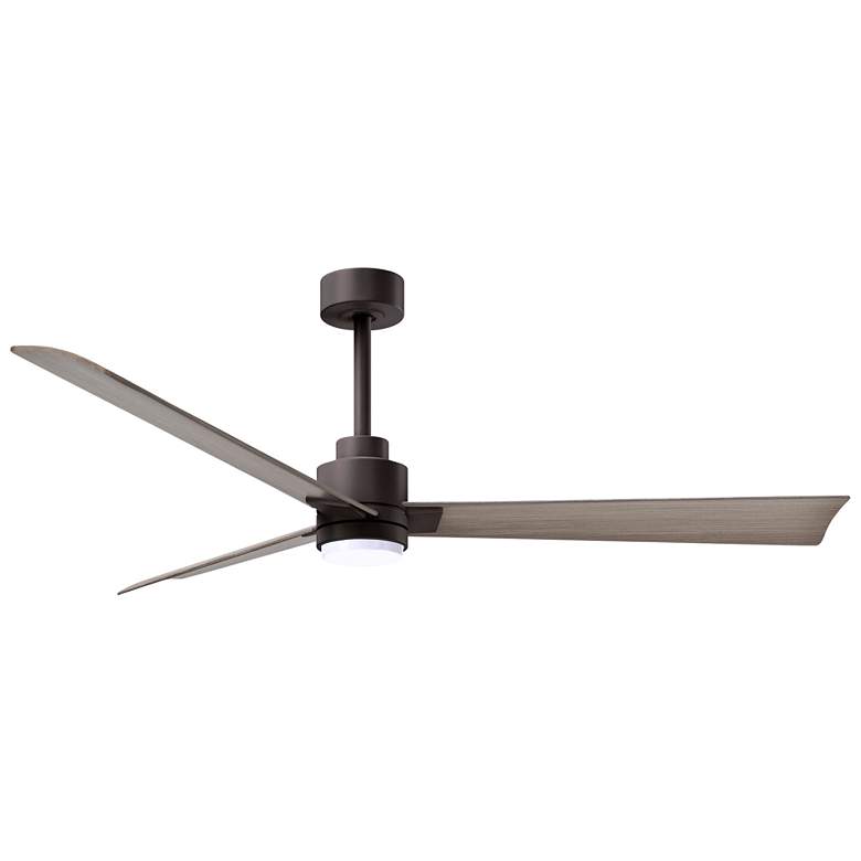 Image 1 56" Alessandra Textured Bronze and Gray Ash LED Ceiling Fan