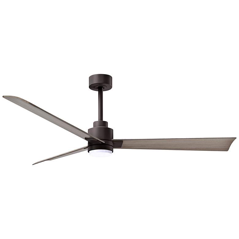 Image 1 56" Alessandra Textured Bronze and Gray Ash LED Ceiling Fan