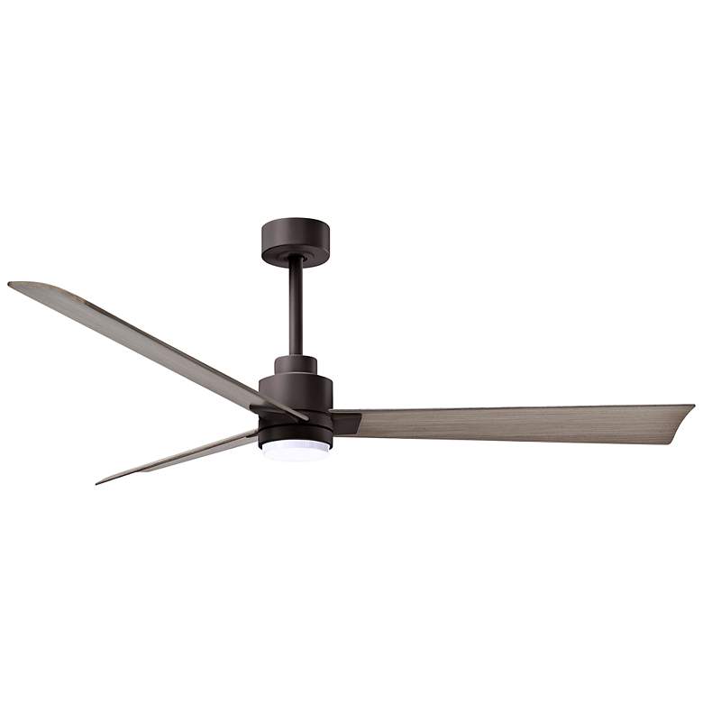 Image 1 56 inch Alessandra Textured Bronze and Gray Ash LED Ceiling Fan