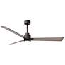56" Alessandra Textured Bronze and Gray Ash LED Ceiling Fan