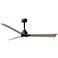 56" Alessandra Textured Bronze and Gray Ash LED Ceiling Fan