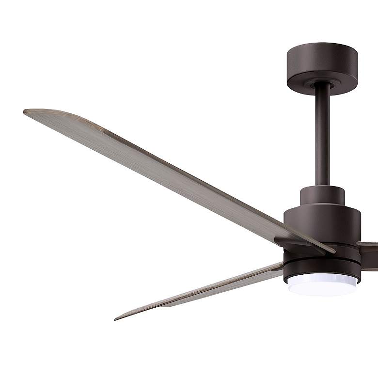Image 4 56" Alessandra Textured Bronze and Gray Ash LED Ceiling Fan more views