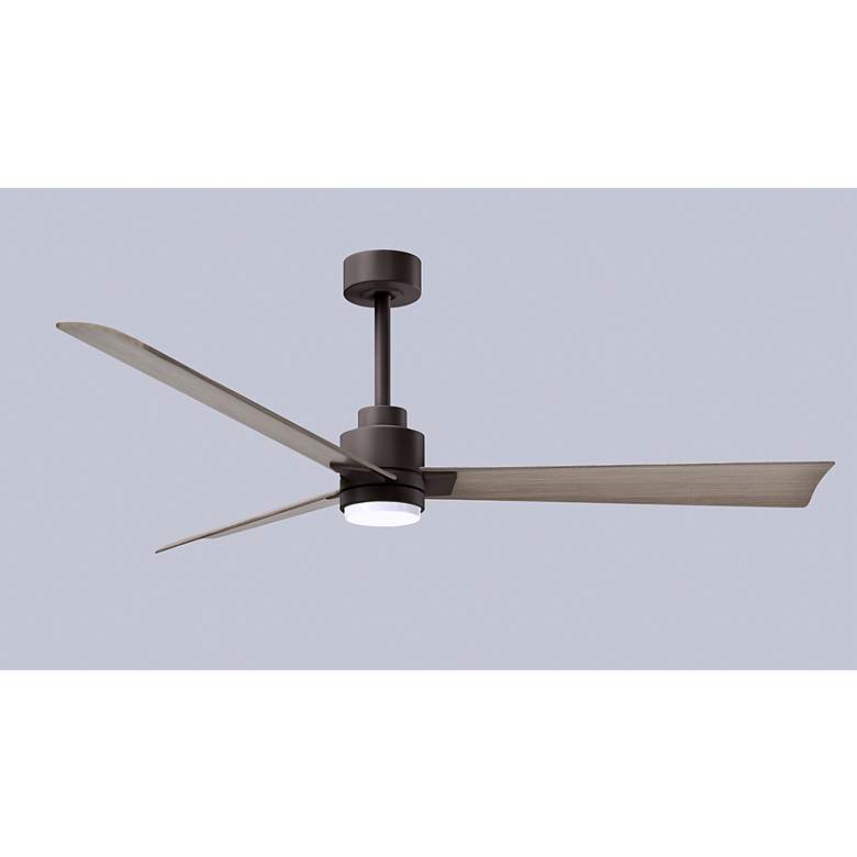 Image 6 56" Alessandra Textured Bronze and Gray Ash LED Ceiling Fan more views