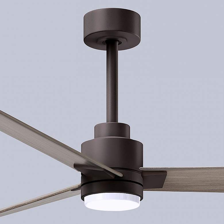 Image 7 56" Alessandra Textured Bronze and Gray Ash LED Ceiling Fan more views