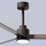 7_56" Alessandra Textured Bronze and Gray Ash LED Ceiling Fan more views