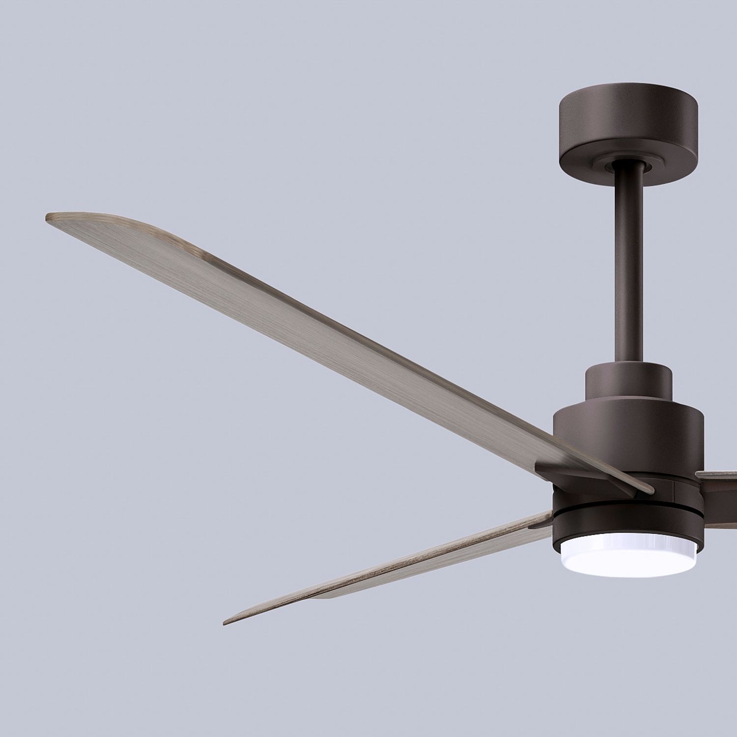 56" Alessandra Textured Bronze and Gray Ash LED Ceiling Fan