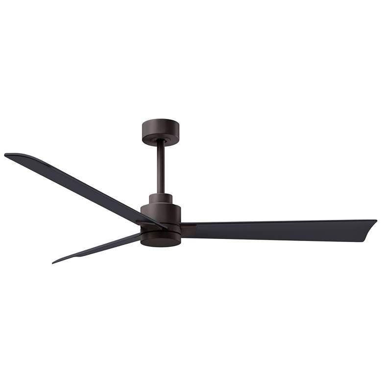 Image 1 56 inch Alessandra Textured Bronze and Matte Black Ceiling Fan