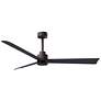 56" Alessandra Textured Bronze and Matte Black Ceiling Fan