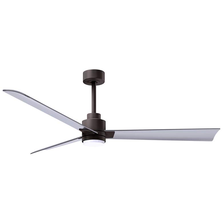 Image 1 56 inch Alessandra Textured Bronze and Nickel LED Ceiling Fan