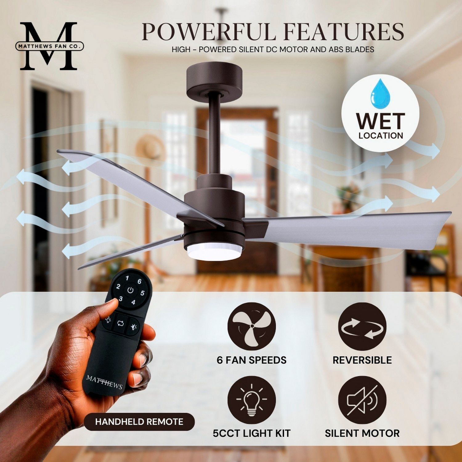 56" Alessandra Textured Bronze and Nickel LED Ceiling Fan