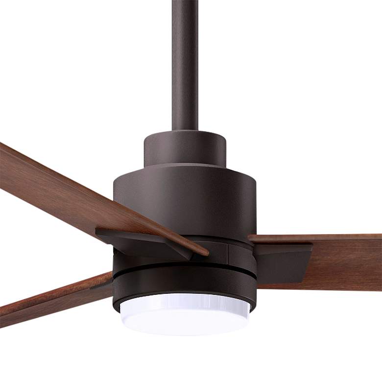 Image 3 56" Alessandra Textured Bronze and Walnut LED Ceiling Fan more views