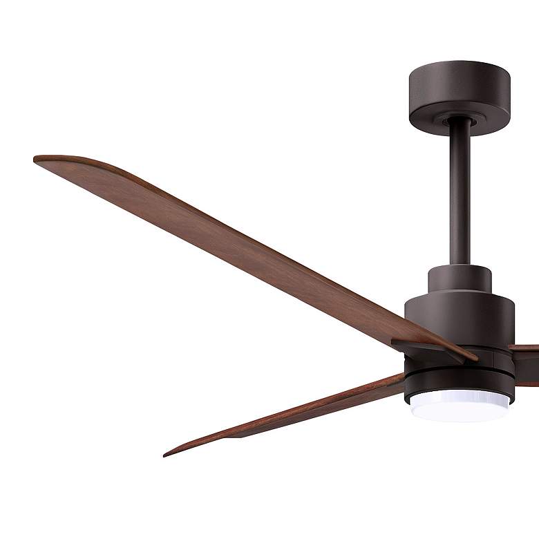 Image 5 56" Alessandra Textured Bronze and Walnut LED Ceiling Fan more views