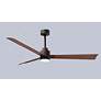 7_56" Alessandra Textured Bronze and Walnut LED Ceiling Fan more views