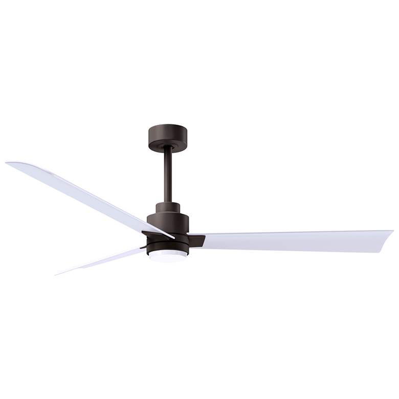 Image 1 56 inch Alessandra Textured Bronze and White LED Ceiling Fan