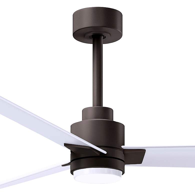 Image 3 56" Alessandra Textured Bronze and White LED Ceiling Fan more views