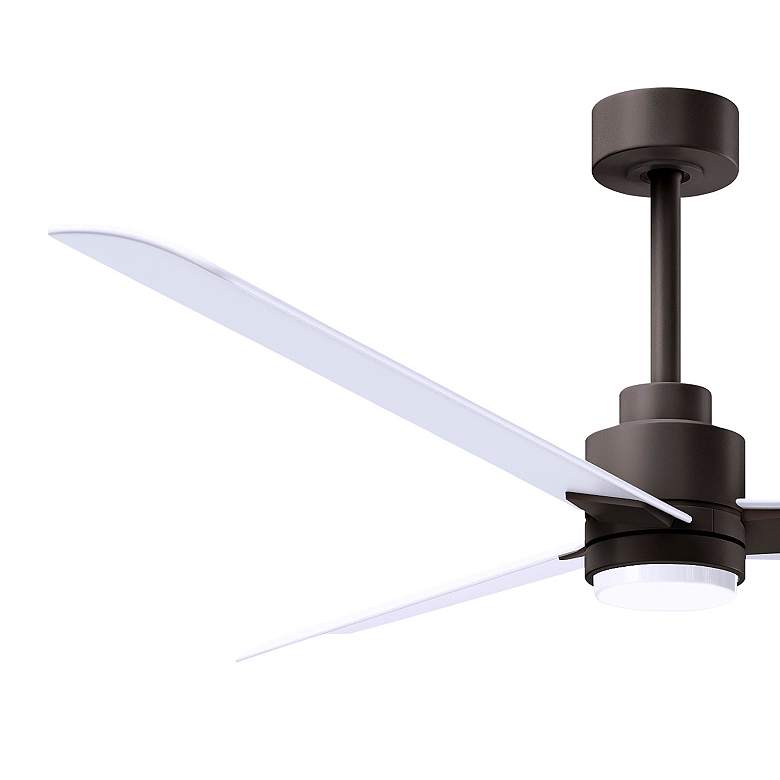 Image 4 56" Alessandra Textured Bronze and White LED Ceiling Fan more views