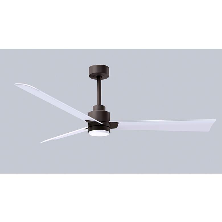Image 6 56" Alessandra Textured Bronze and White LED Ceiling Fan more views