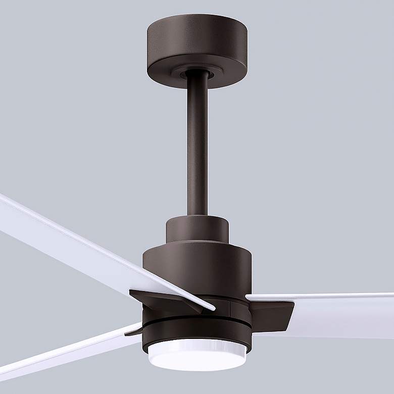 Image 7 56" Alessandra Textured Bronze and White LED Ceiling Fan more views