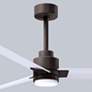 7_56" Alessandra Textured Bronze and White LED Ceiling Fan more views