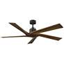 56" Aspen Aged Pewter Damp Ceiling Fan with Remote