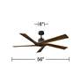 56" Aspen Aged Pewter Damp Ceiling Fan with Remote