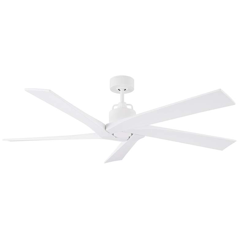 Image 2 56" Aspen Matte White Outdoor Ceiling Fan with Remote