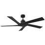 56" Aspen Midnight Black Outdoor Ceiling Fan with Remote