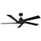 56" Aspen Midnight Black Outdoor Ceiling Fan with Remote