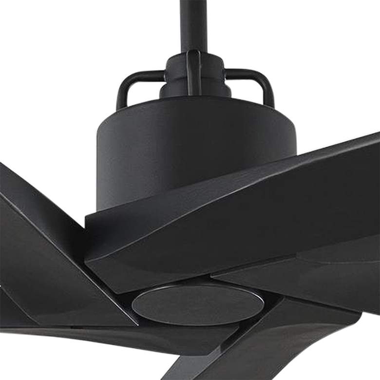 Image 3 56" Aspen Midnight Black Outdoor Ceiling Fan with Remote more views