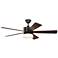 56" Atlantic Midnight Black LED Ceiling Fan with Remote